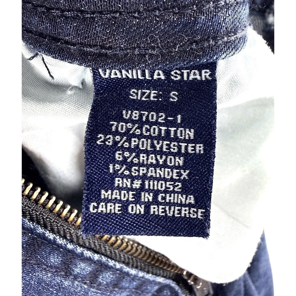 Womens Dark Wash Denim Zip Front Overalls Flare Sz S 70s Retro Festival Tradwife